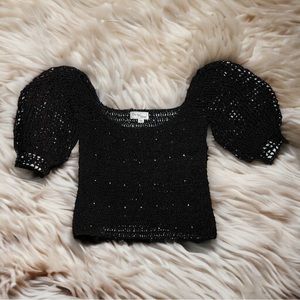 Vintage black Design Wear knit top. Size small.